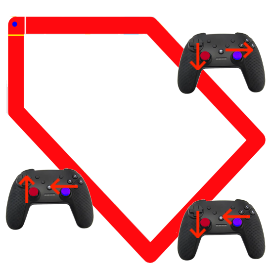 Parcours diagonales joystick