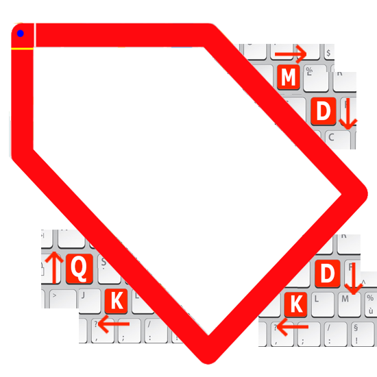 Parcours diagonales clavier